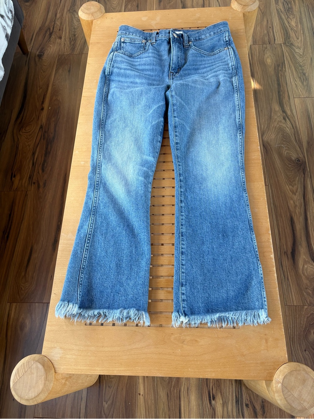 Madewell Women's cali Demi boot cut Frayed Hem Jeans